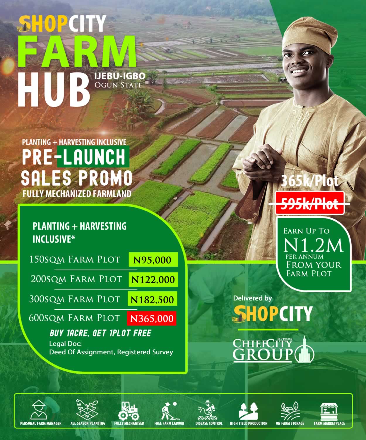 BUY & FLIP: Shopcity Farm Hub PRE-LAUNCH Sales @N1200.SQM