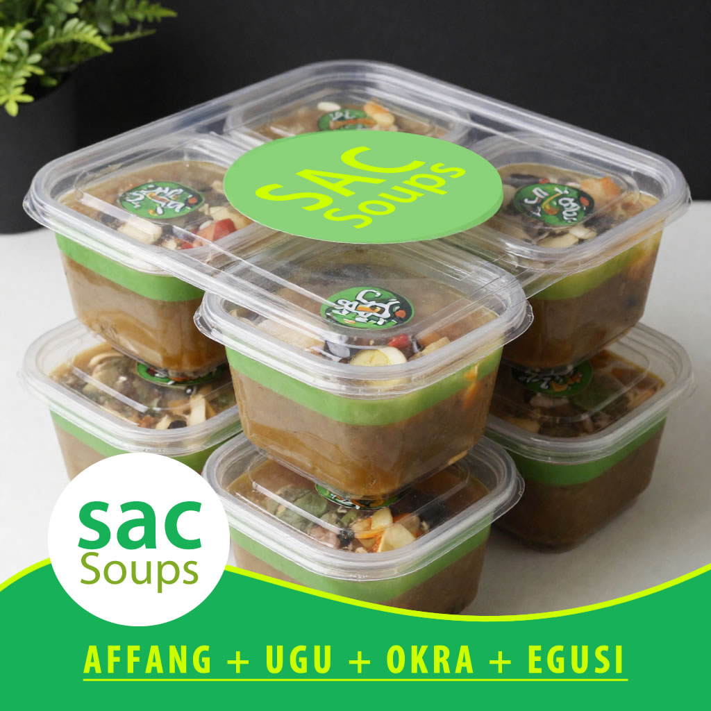 4Pack 4L African Vegetable Soup Combo + Chicken & Ponmo