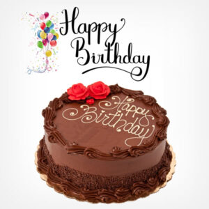 Birthday Celebrant Simple Unisex Chocolate Cake For 25 Persons, Delicious & Chocolate filled, enjoy your event